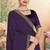 Purple sequin embroidered work georgette designer saree sari