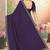 Purple sequin embroidered work georgette designer saree sari