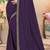 Purple sequin embroidered work georgette designer saree sari