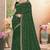 Green sequin embroidered work georgette designer saree sari