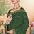 Green sequin embroidered work georgette designer saree sari