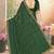 Green sequin embroidered work georgette designer saree sari