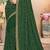Green sequin embroidered work georgette designer saree sari