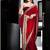 Red Color Embroidered Work Border With Sequins Work Velvet Saree 