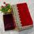 Red Color Embroidered Work Border With Sequins Work Velvet Saree 