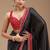 Black Color Bandhani Border With Beads & Stones Handwork With Cutwork Border Tissue Gold Crush Saree