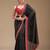 Black Color Bandhani Border With Beads & Stones Handwork With Cutwork Border Tissue Gold Crush Saree
