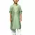 green silk blend solid kurta pajama for kids