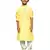 yellow silk blend solid kurta pajama for kids