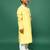 Silk blend yellow kurta set for boys perfect for diwali navratri & ganesh chaturthi