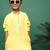 Silk blend yellow kurta set for boys perfect for diwali navratri & ganesh chaturthi