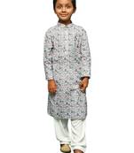 multi cotton printed kurta pajama for kids
