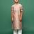 Deep beige silk sequinned kurta set stylish festive and special occasion outfit for boys