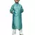 sea green silk woven design kurta pajama for kids