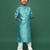 Sea Blue boys kurta set with chikankari & sequin blend heritage and elegance for festivals