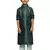 deep green silk woven design kurta pajama for kids