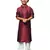 maroon silk woven design kurta pajama for kids