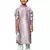 mauve silk woven design kurta pajama for kids