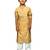 Soft gold boys kurta set with handcrafted jaquard and silk blend tradition meets flair