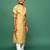 Soft gold boys kurta set with handcrafted jaquard and silk blend tradition meets flair