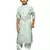 green cotton printed kurta pajama for kids