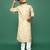Premium cotton light yellow printed kurta set for boys blends heritage and modern charm