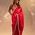 Red Color Sequence Embroidery Work  Rangoli Silk blend Saree