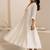 Ivory plain dola silk anarkali set with neckline embroidery