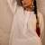 Ivory plain dola silk anarkali set