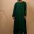 Dark green plain dola silk anarkali set