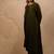 Green plain dola silk anarkali set