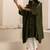 Green plain cotton silk Kurta Set