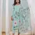 Sky blue franch crab printed salwar suit