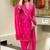 Pink chanderi silk embroidered salwar suit