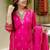 Pink chanderi silk embroidered salwar suit
