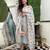 Sky blue chanderi silk embroidered salwar suit