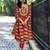Orange chanderi silk embroidered salwar suit