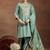 Bottel green chanderi silk embroidered salwar suit