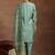 Bottel green chanderi silk embroidered salwar suit