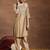 Cream chanderi silk embroidered salwar suit