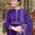 Violet muslin cotton embroidered salwar suit