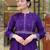 Violet muslin cotton embroidered salwar suit