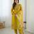 Women's Gorgeous Embroidery work Viscose Gadhwal Fabric Straight Kurta, Pant and Dupatta Set