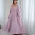 Pastel pink handwork faux georgette stitched anarkali gown with bottom & dupatta partywear ethnic dress