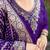 Purple roman silk handwork Kurta pant with dupatta