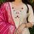 Cream roman silk handwork Kurta pant with dupatta