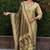 Elaichi roman silk handwork & nylon muslin Kurta pant with dupatta