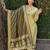 Elaichi roman silk handwork & nylon muslin Kurta pant with dupatta