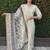 Pista roman silk handwork & nylon muslin Kurta pant with dupatta