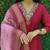 Maroon  roman silk kurta with handwork & heavy chanderi jecard dupatta with latkan – partywear salwar suit
